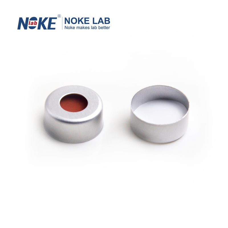 11mm Crimp Cap with white PTFE/red Silicone Septa
