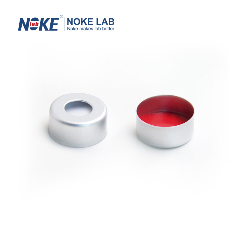 11mm Crimp Cap with red PTFE/ white Silicone Septa