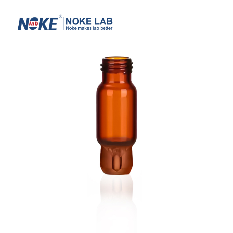 9mm (1.1mL) Amber Glass Vial, High Recovery, Screw Top, 25µL Reservoir