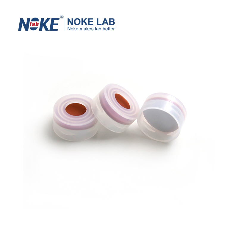 11mm PE Snap Cap with red PTFE/ white Silicone Septa
