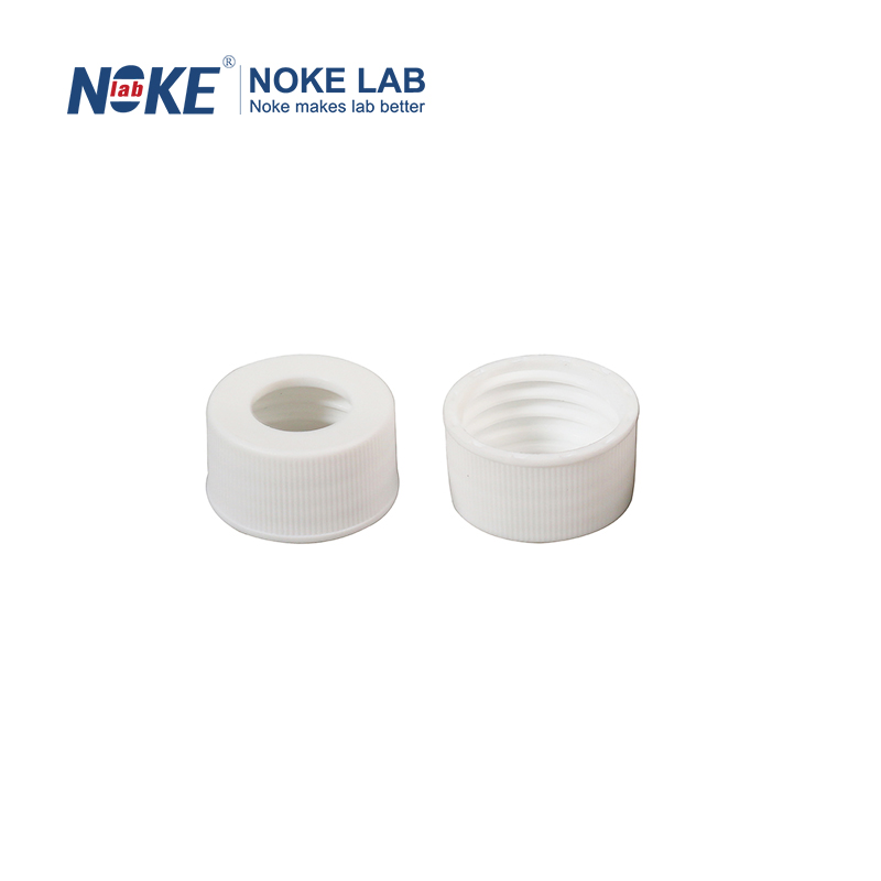 24-414 White PP Screw Cap (15mm Center Hole, No Septa)